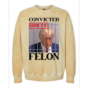 Convicted Felon Donald Trump Guilty Lock Him Up Trump Colorblast Crewneck Sweatshirt