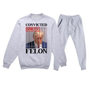 Convicted Felon Donald Trump Guilty Lock Him Up Trump Premium Crewneck Sweatsuit Set