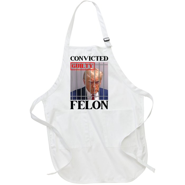 Convicted Felon Donald Trump Guilty Lock Him Up Trump Full-Length Apron With Pockets