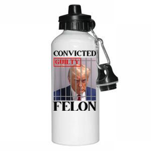 Convicted Felon Donald Trump Guilty Lock Him Up Trump Aluminum Water Bottle