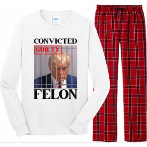 Convicted Felon Donald Trump Guilty Lock Him Up Trump Long Sleeve Pajama Set