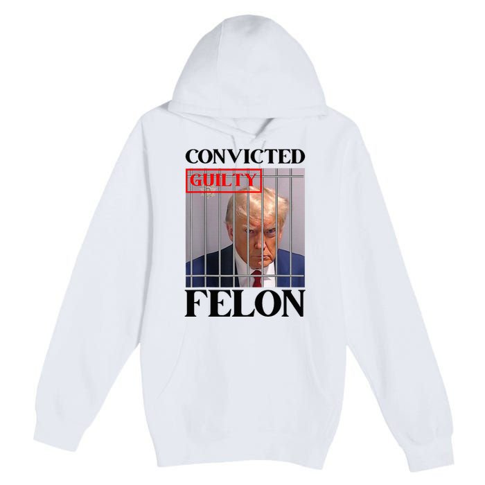 Convicted Felon Donald Trump Guilty Lock Him Up Trump Premium Pullover Hoodie