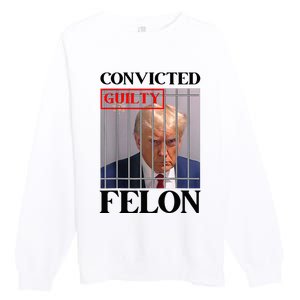 Convicted Felon Donald Trump Guilty Lock Him Up Trump Premium Crewneck Sweatshirt