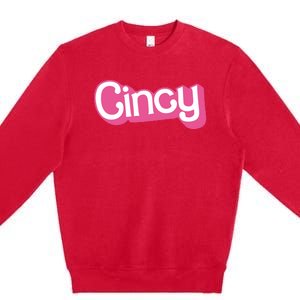 Cincy Fashion Doll Parody Premium Crewneck Sweatshirt