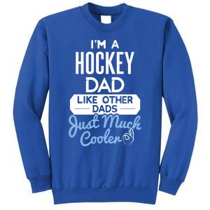 Cool Fathers Day Design Hockey Dad Meaningful Gift Tall Sweatshirt