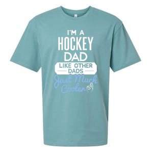 Cool Fathers Day Design Hockey Dad Meaningful Gift Sueded Cloud Jersey T-Shirt