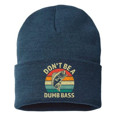 Catchy Fishing– Don’T Be Dumb Bass For Dads Sustainable Knit Beanie