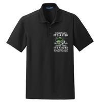 Cool Fishing Design For  Fishing Rod Fish Fisherman Dry Zone Grid Polo