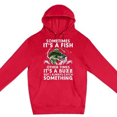 Cool Fishing Design For  Fishing Rod Fish Fisherman Premium Pullover Hoodie