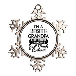 Cool Fathers Day Design Sitter Grandpa Gift Metallic Star Ornament