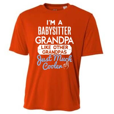 Cool Fathers Day Design Sitter Grandpa Cute Gift Cooling Performance Crew T-Shirt