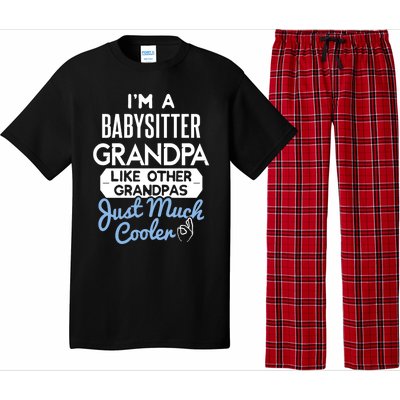 Cool Fathers Day Design Sitter Grandpa Cute Gift Pajama Set