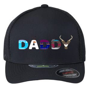 Christmas Frozen Dad And Mom Birthday Daddy Family Party Snowman Gift Flexfit Unipanel Trucker Cap