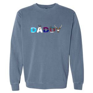 Christmas Frozen Dad And Mom Birthday Daddy Family Party Snowman Gift Garment-Dyed Sweatshirt