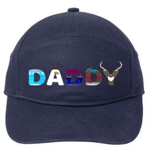 Christmas Frozen Dad And Mom Birthday Daddy Family Party Snowman Gift 7-Panel Snapback Hat