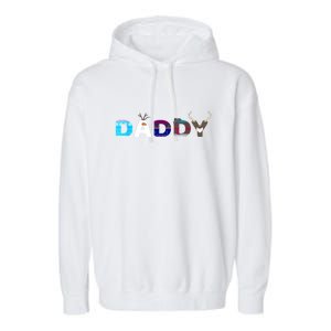 Christmas Frozen Dad And Mom Birthday Daddy Family Party Snowman Gift Garment-Dyed Fleece Hoodie