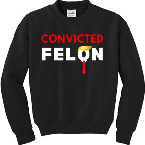 Convicted Felon Donald Trump Guilty Lock Him Up Trump Prison Kids Sweatshirt