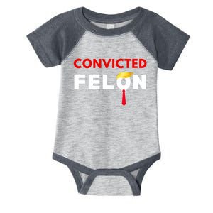 Convicted Felon Donald Trump Guilty Lock Him Up Trump Prison Infant Baby Jersey Bodysuit