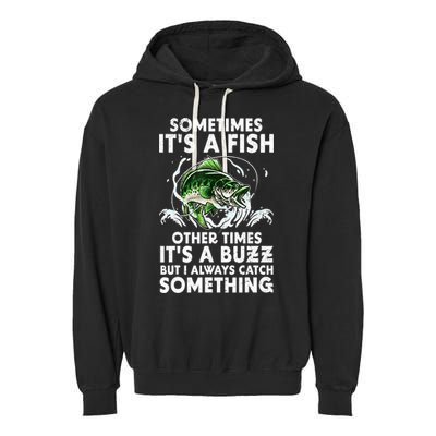Cool Fishing Design For Fisher Fishing Rod Fish Fisherman Gift Garment-Dyed Fleece Hoodie