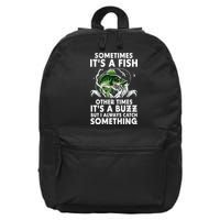 Cool Fishing Design For Fisher Fishing Rod Fish Fisherman Gift 16 in Basic Backpack