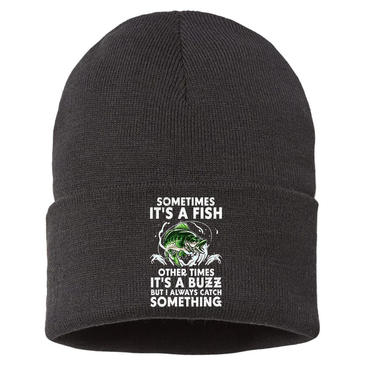 Cool Fishing Design For Fisher Fishing Rod Fish Fisherman Gift Sustainable Knit Beanie