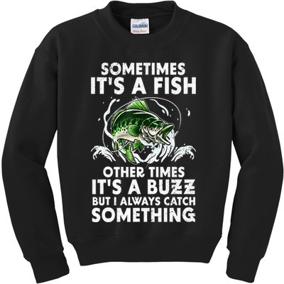 Cool Fishing Design For Fisher Fishing Rod Fish Fisherman Gift Kids Sweatshirt