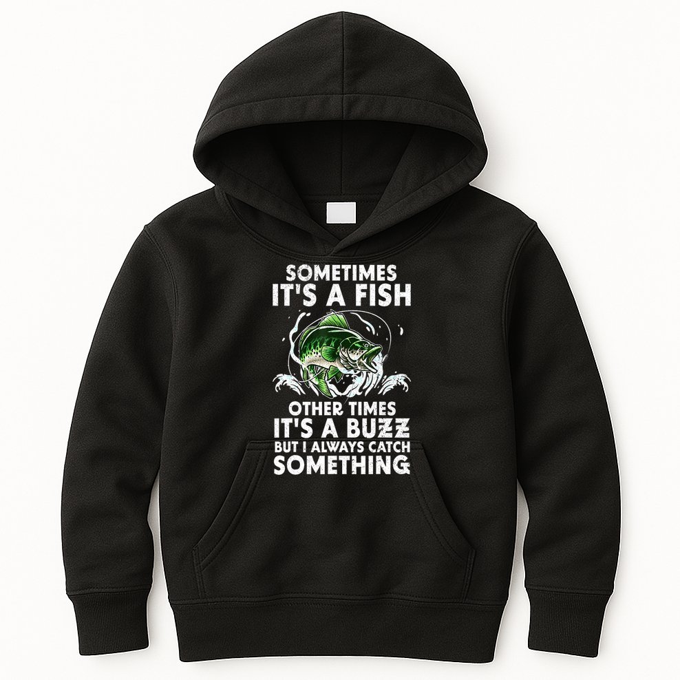 Cool Fishing Design For Fisher Fishing Rod Fish Fisherman Gift Kids Hoodie