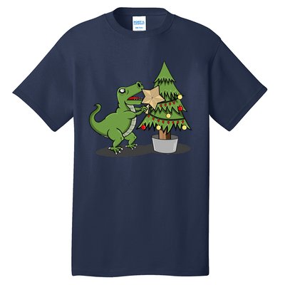 Cute Funny Dinosaur T Rex Tyrannosaurus Christmas Tall T-Shirt