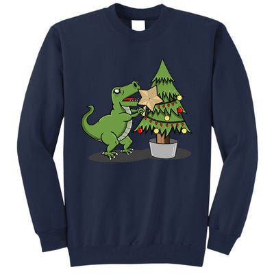 Cute Funny Dinosaur T Rex Tyrannosaurus Christmas Tall Sweatshirt