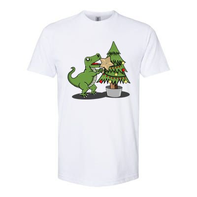 Cute Funny Dinosaur T Rex Tyrannosaurus Christmas Softstyle® CVC T-Shirt