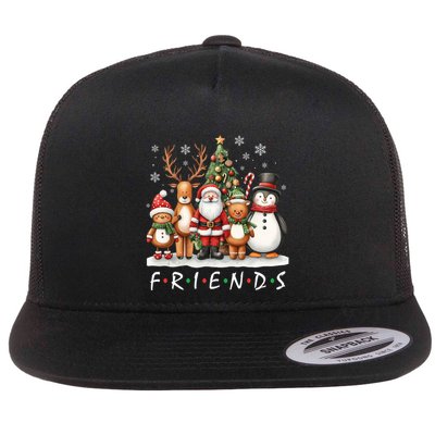 Christmas Friends Dabbing Santa Rudolph Snow Reindeer Gift Flatbill Hat