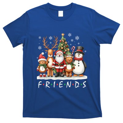 Christmas Friends Dabbing Santa Rudolph Snow Reindeer Gift T-Shirt