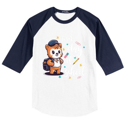 Colorful First Day Of School Learning Baseball Sleeve Shirt