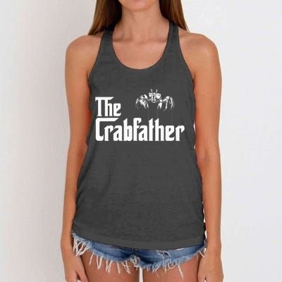 Crab Fishing Dad The Crabfather Women's Knotted Racerback Tank