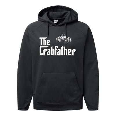 Crab Fishing Dad The Crabfather Performance Fleece Hoodie