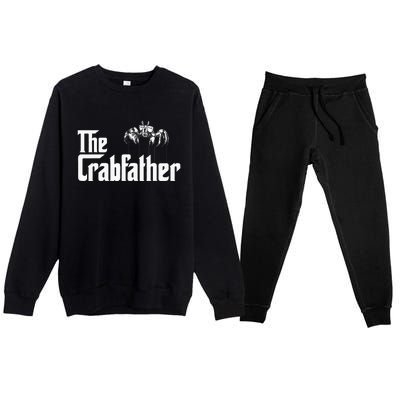 Crab Fishing Dad The Crabfather Premium Crewneck Sweatsuit Set