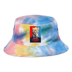 Cats For Donald Trump 2024 Election Tie Dye Newport Bucket Hat