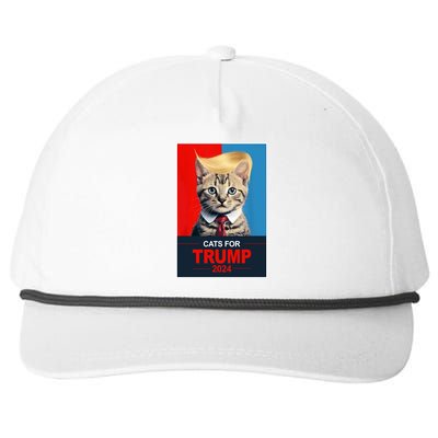 Cats For Donald Trump 2024 Election Snapback Five-Panel Rope Hat