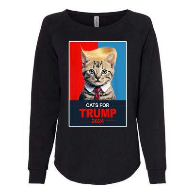 Cats For Donald Trump 2024 Election Womens California Wash Sweatshirt