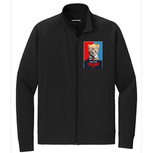 Cats For Donald Trump 2024 Election Stretch Full-Zip Cadet Jacket