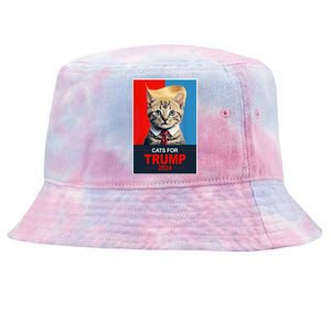 Cats For Donald Trump 2024 Election Tie-Dyed Bucket Hat