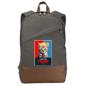 Cats For Donald Trump 2024 Election Cotton Canvas Backpack