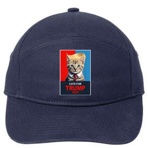 Cats For Donald Trump 2024 Election 7-Panel Snapback Hat