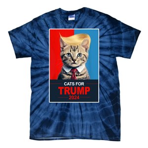 Cats For Donald Trump 2024 Election Tie-Dye T-Shirt