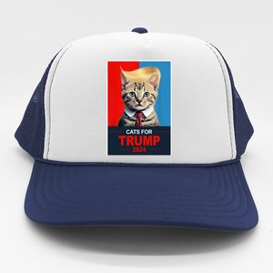 Cats For Donald Trump 2024 Election Trucker Hat