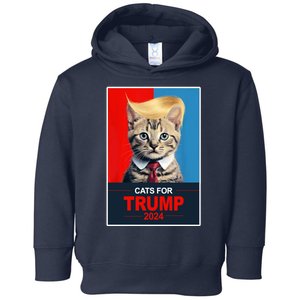 Cats For Donald Trump 2024 Election Toddler Hoodie