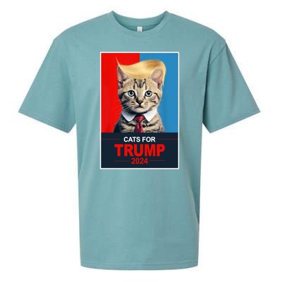 Cats For Donald Trump 2024 Election Sueded Cloud Jersey T-Shirt