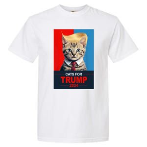 Cats For Donald Trump 2024 Election Garment-Dyed Heavyweight T-Shirt