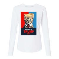 Cats For Donald Trump 2024 Election Womens Cotton Relaxed Long Sleeve T-Shirt