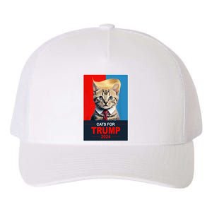 Cats For Donald Trump 2024 Election Yupoong Adult 5-Panel Trucker Hat